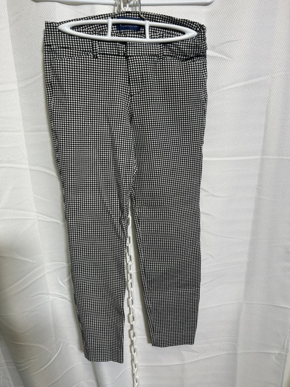 Old Navy Black and White Straight Leg Checked Pants